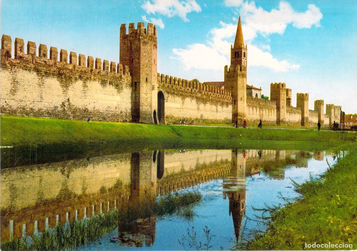 Postales: Postal de las murallas medievales de Montagnana en Italia