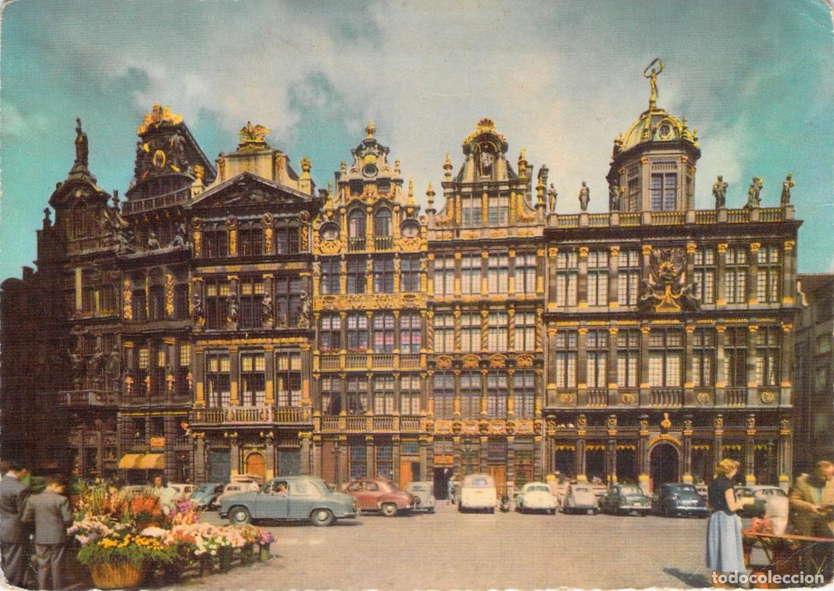 Postales: Postal de la Grand Place de Bruselas con las Casas de los Gremios