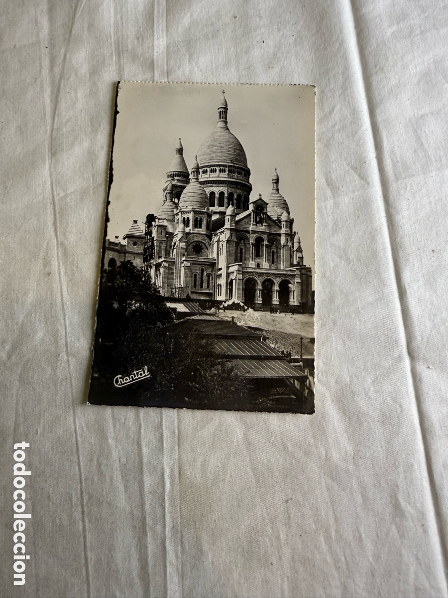 Postales: Postal antigua de Par&iacute;s &ndash; Bas&iacute;lica del Sagrado Coraz&oacute;n (Sacr&eacute;-C&oelig;ur) &ndash; Blanco y negro