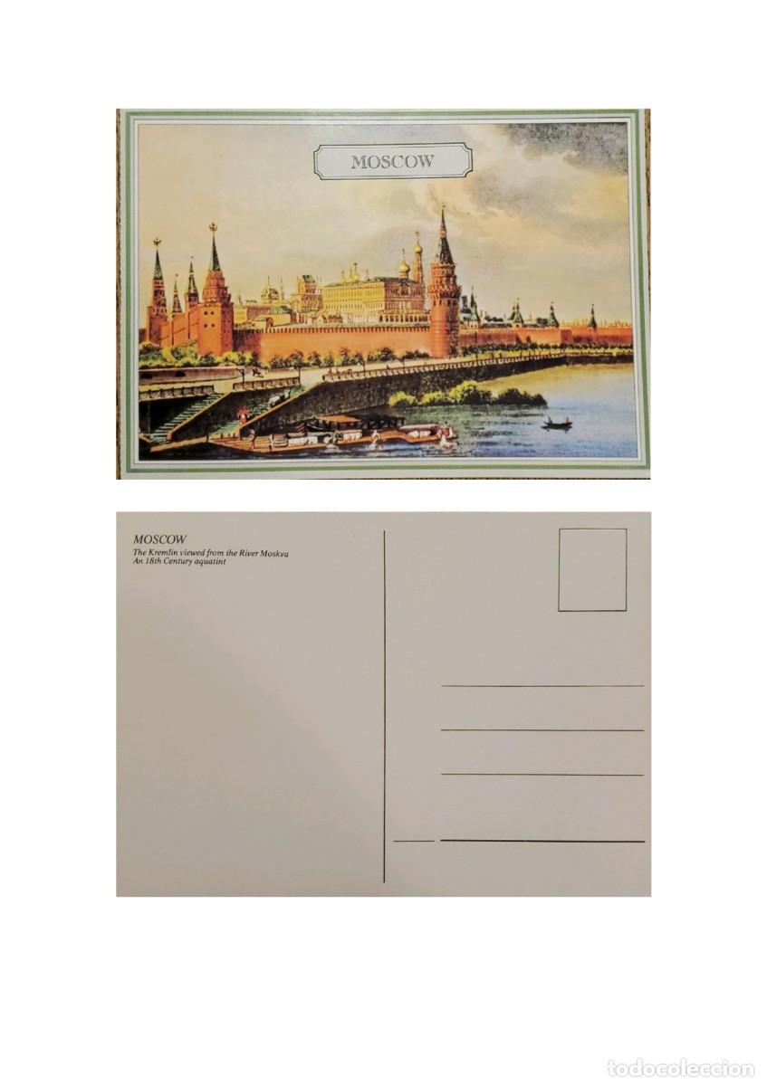 Postales: TS) CIRCA 1917 RUSSIA, POSTCARD,THE MOSCOW KREMLIN AND ITS RED WALLS WITH ICONIC TOWERS ALONG THE MO