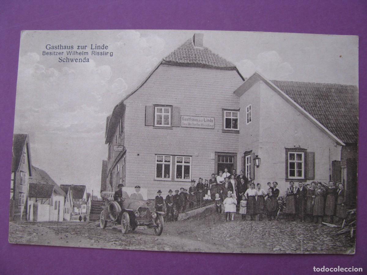Postales: ANTIGUA POSTAL DE ALEMANIA. GASTHAUS ZUR LINDE. SCHWENDA. CIRCULADA