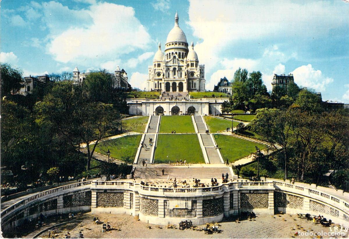 Postales: Postal de la Bas&iacute;lica del Sagrado Coraz&oacute;n en Montmartre, Par&iacute;s