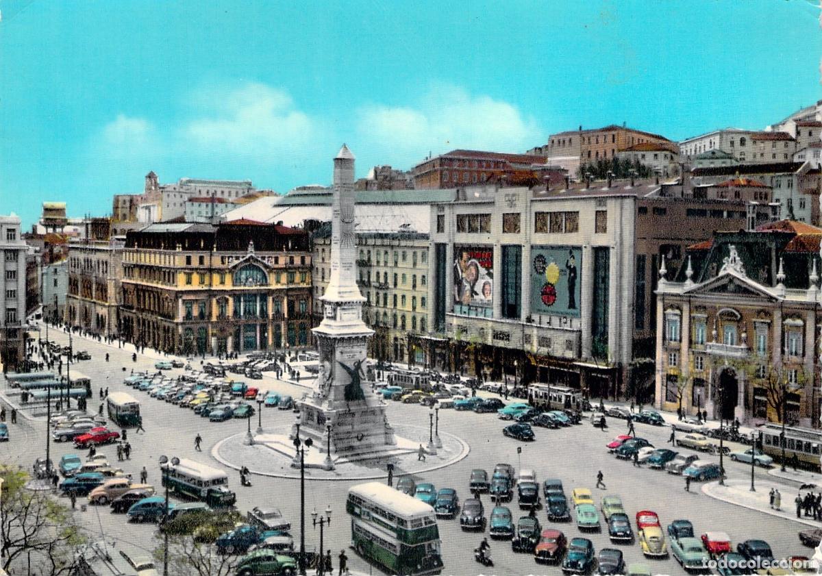 Postales: Postal de Lisboa, Praca dos Restauradores en Portugal