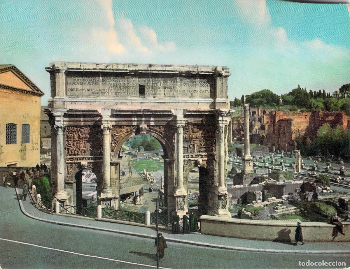 Postales: Postal del Arco de Septimio Severo en el Foro Romano, Roma