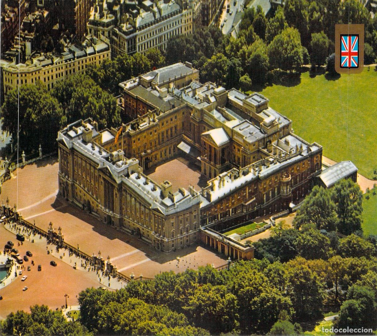 Postales: Postal del Palacio de Buckingham vista a&eacute;rea Londres