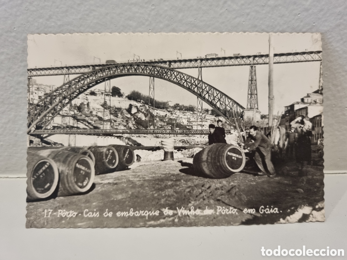Postales: Postal Portugal. Porto Cais de embarque Vinho do Porto. G&aacute;ia. Circulada