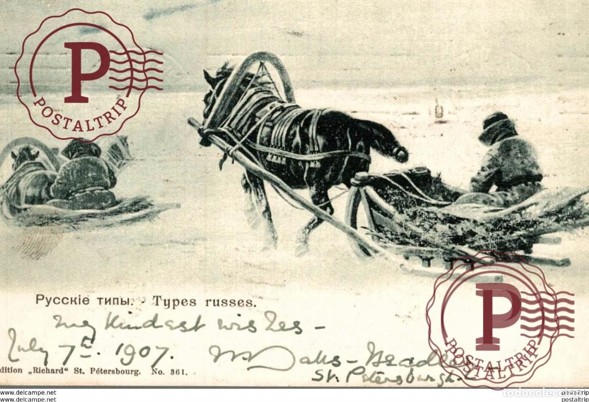 Postcards: TYPES RUSSES EDITION RICHARD ST PETERSBOURG NR 361 russa rusia rusland RUSSE RUSSIE