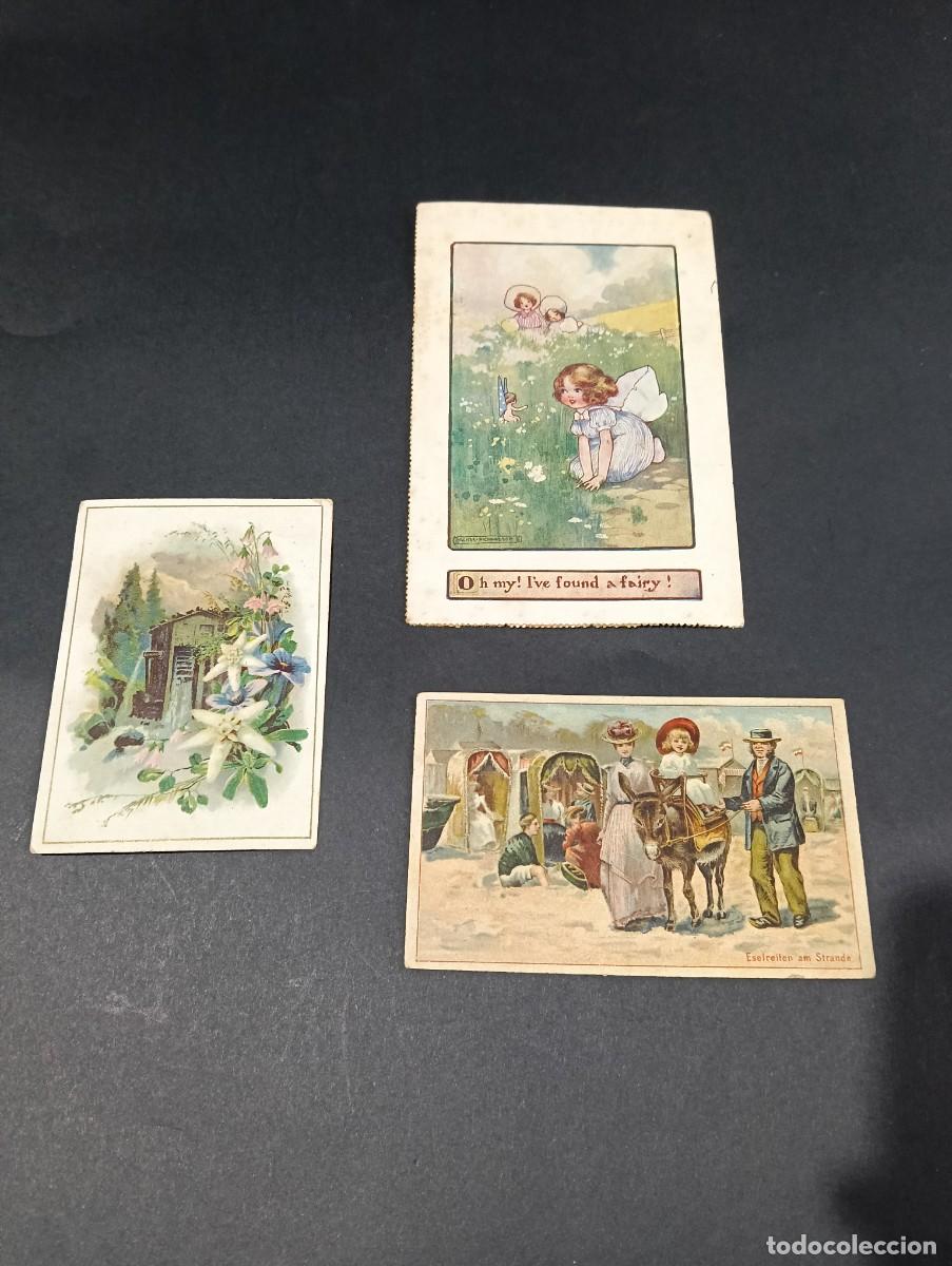 Postales: Lote de 3 antiguas tarjetas y postales de colecci&oacute;n - Ilustraci&oacute;n infantil Agnes Richardson, paseo e