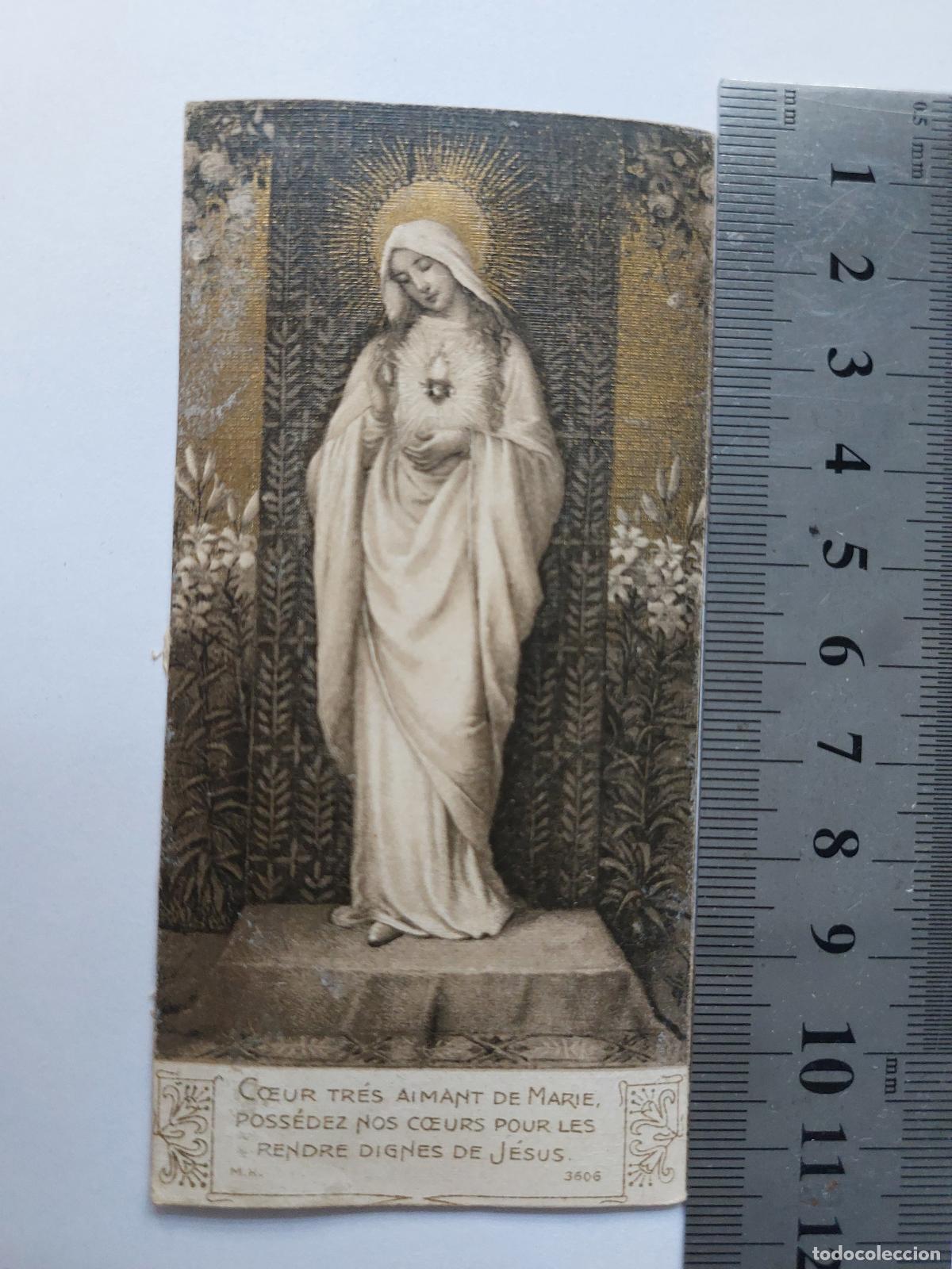 Postales: Estampa religiosa del Coraz&oacute;n de Mar&iacute;a