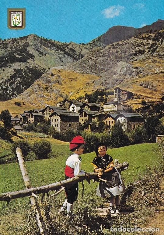 Postales: N&ordm; 144 Valls d'Andorra - Pal - Vista general / Escudo de Oro - Andorra