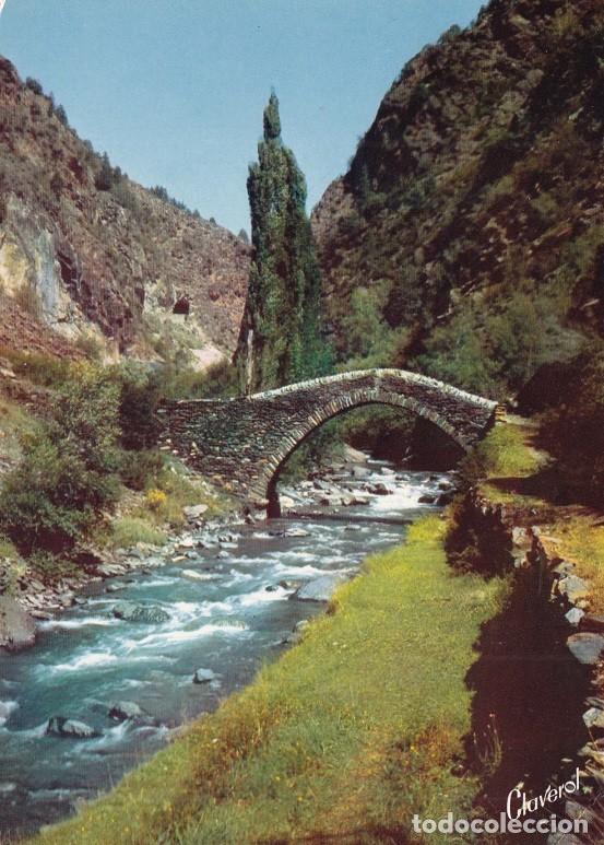 Postales: N&ordm; 1120 Valls d'Andorra - La Massana - Pont rom&aacute;nic de San Antoni / Claverol