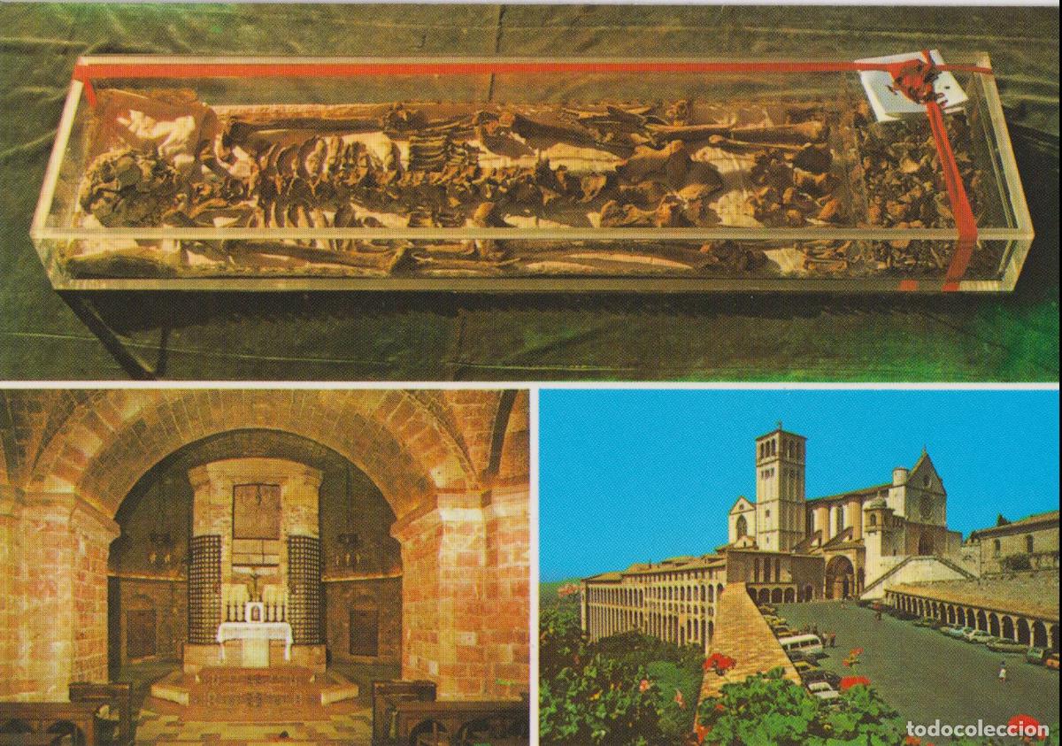 Postales: ITALIA, ASSISI, BAS&Iacute;LICA DE SAN FRANCISCO DE AS&Iacute;S &ndash; DORSO EXPLICATIVO