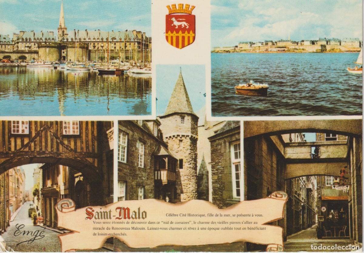 Postales: SAINT MALO. FRANCIA. CIUDAD CORSARIA ... ESQUINA CON LIGERO DOBLEZ