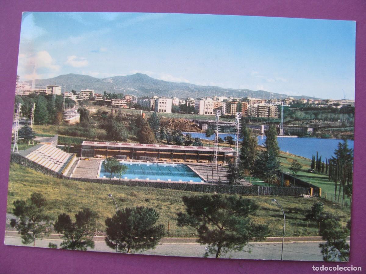 Postales: POSTAL DE ITALIA. ROMA. IL LAGO DELL' E. U. R. E LA PISCINA DELLA ROSE. CIRCULADA 1963