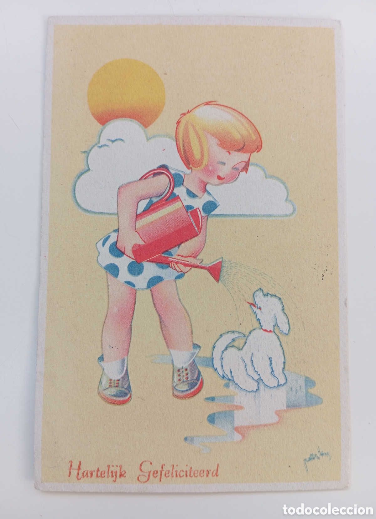 Postales: Postal Hartelijk Gefeliciteerd Holanda 1950