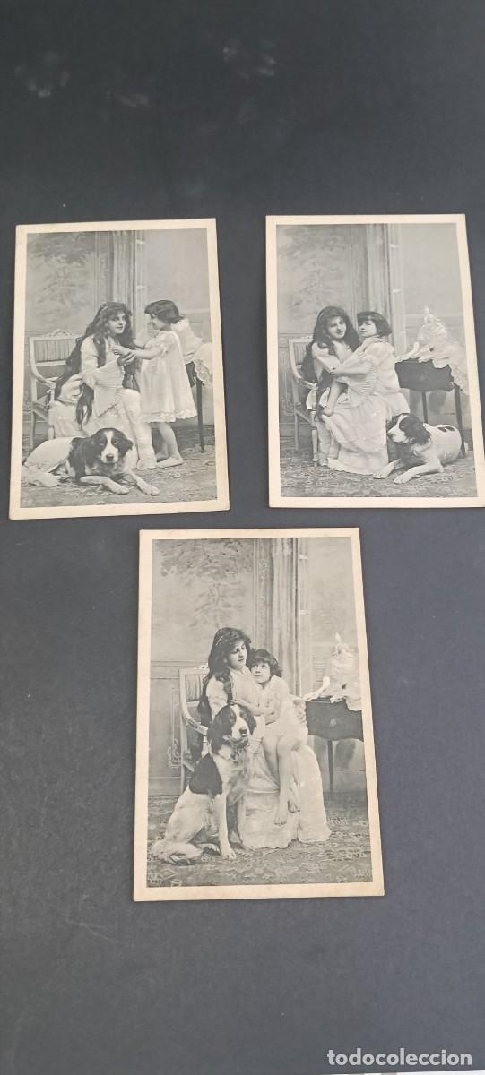Cartes Postales: Lote de 3 antiguas tarjetas postales de &eacute;poca (Serie 5505 - A&ntilde;os 1910-1920) - Retrato de estudio con