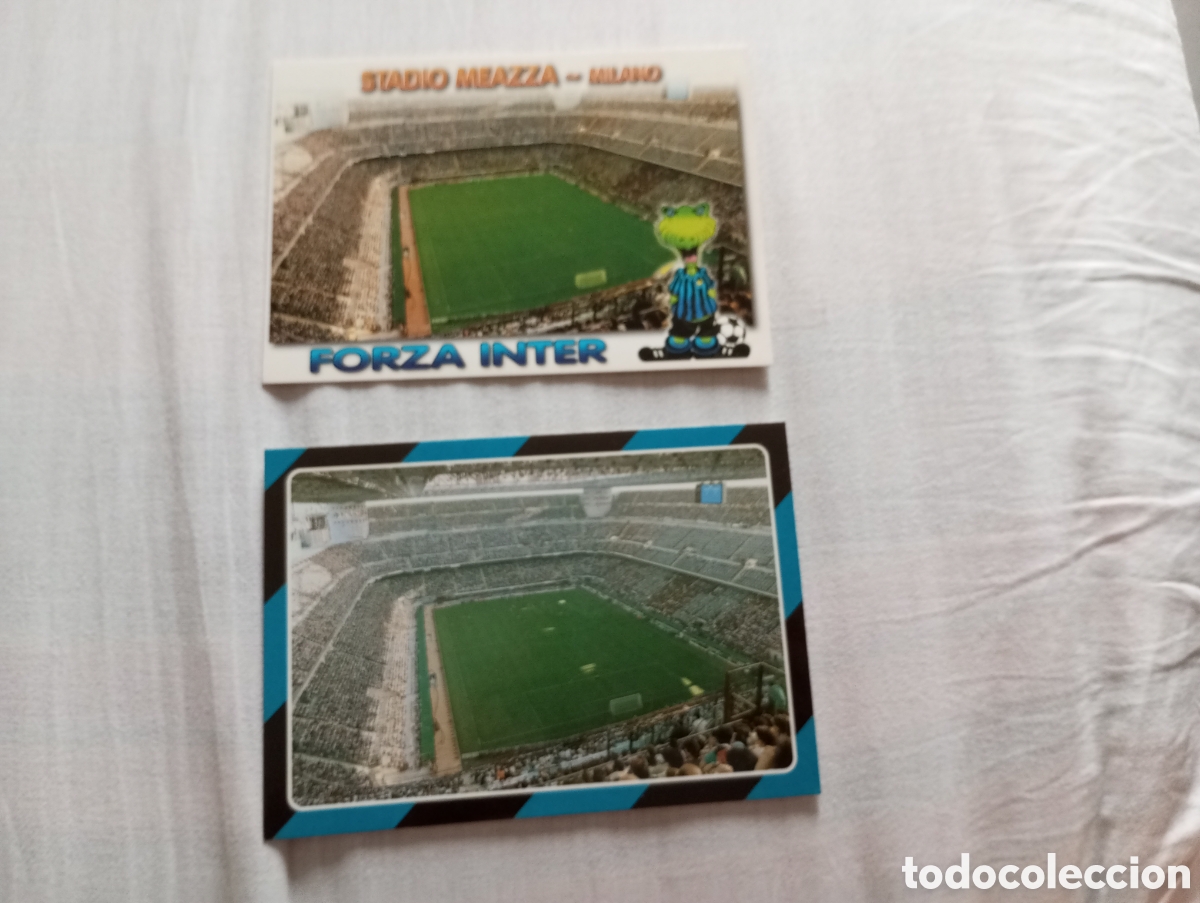 Postales: 2 postales estadio San Siro del Inter de Milan sin circular
