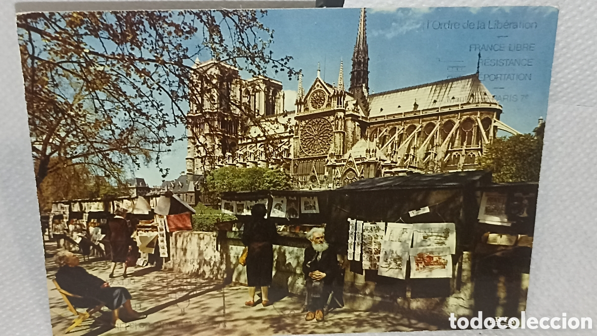 Postales: Las buquinistas notre dame de Par&iacute;s