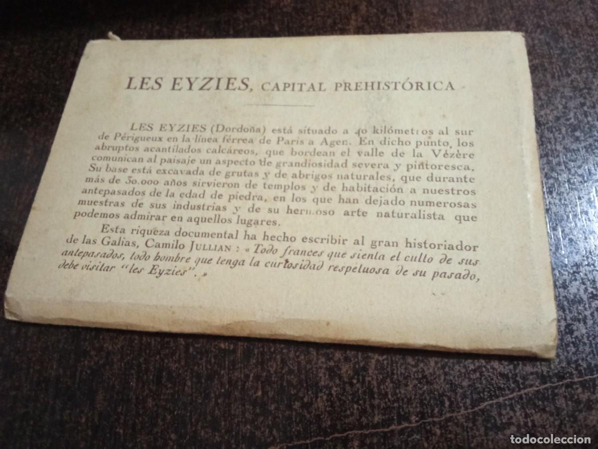 Postales: BLOC POSTAL. LES EYZIES. DORDO&Ntilde;A. CAPITAL PREHIST&Oacute;RICA.