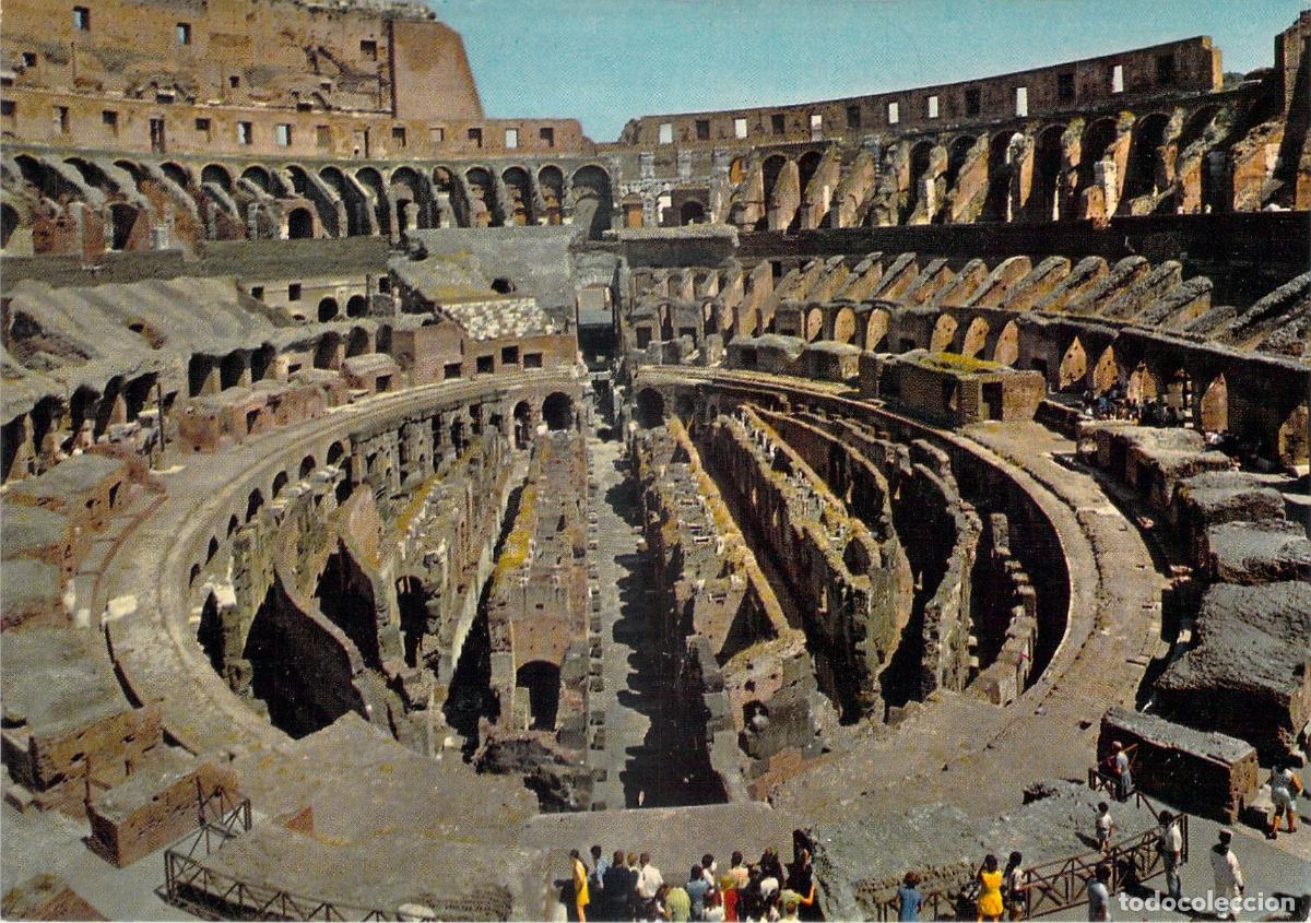 Postales: Postal del interior del Coliseo de Roma