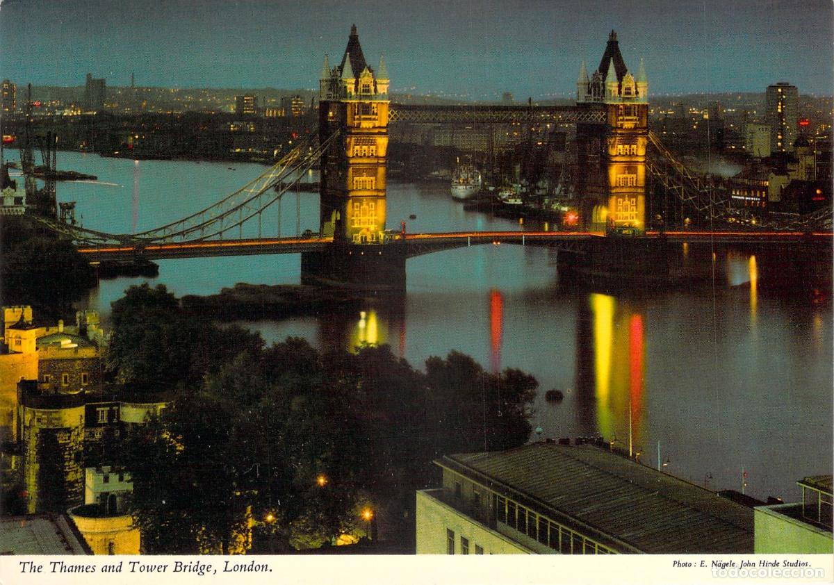 Postales: Postal de Tower Bridge sobre el T&aacute;mesis en Londres
