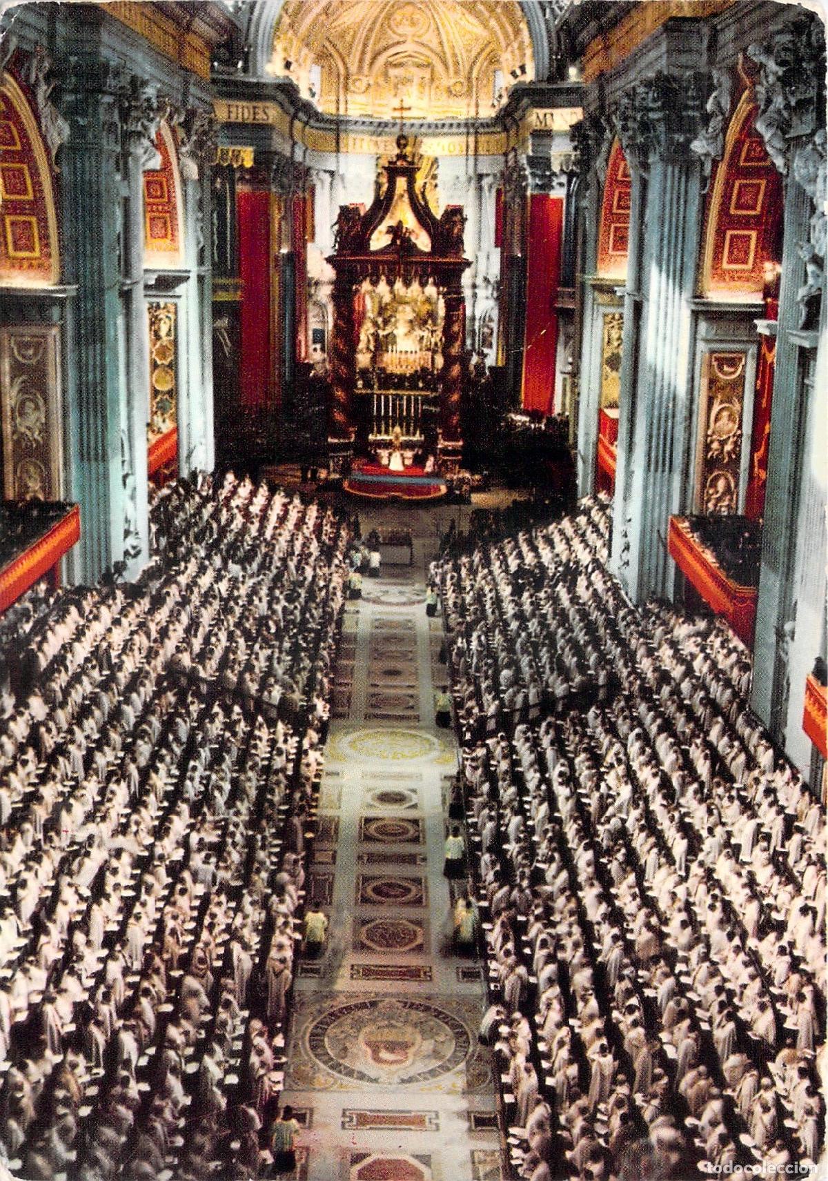 Postales: Postal del Concilio Ecum&eacute;nico Vaticano II en la Bas&iacute;lica de San Pedro