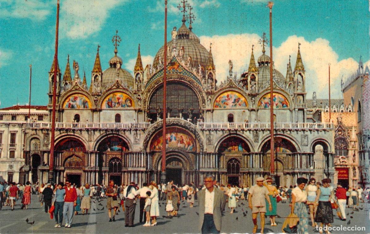 Postales: Postal de la Bas&iacute;lica de San Marcos en Venecia