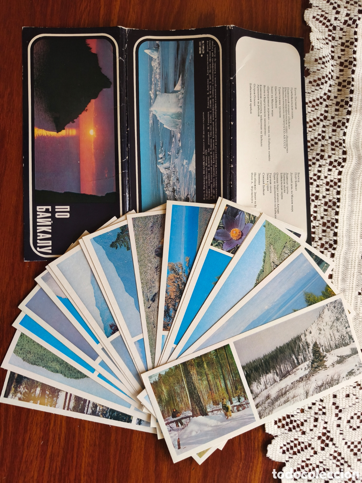 Postales: Complete set of Soviet panoramic postcards &rdquo;By Lake Baikal&rdquo; (ПО БАЙКАЛУ).