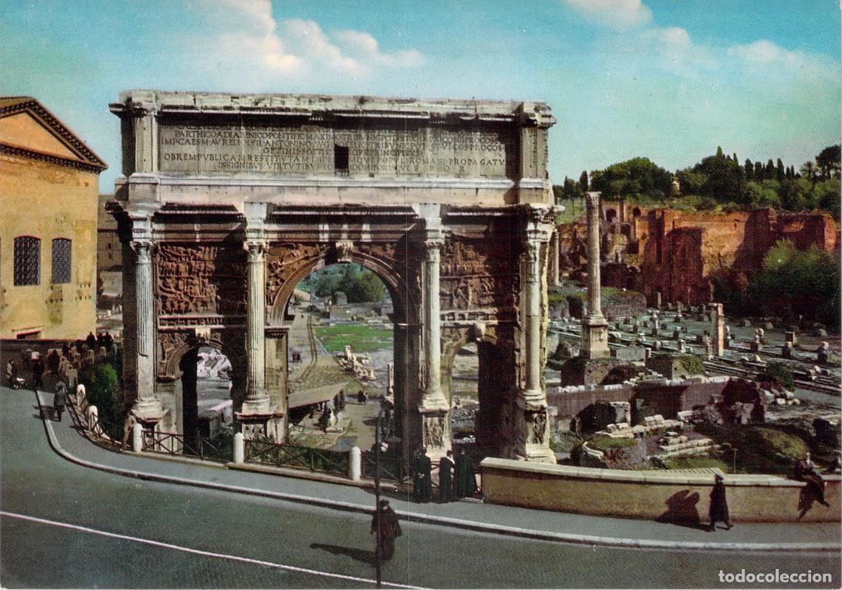 Postales: Postal de Roma, Arco de Septimio Severo en el Foro Romano