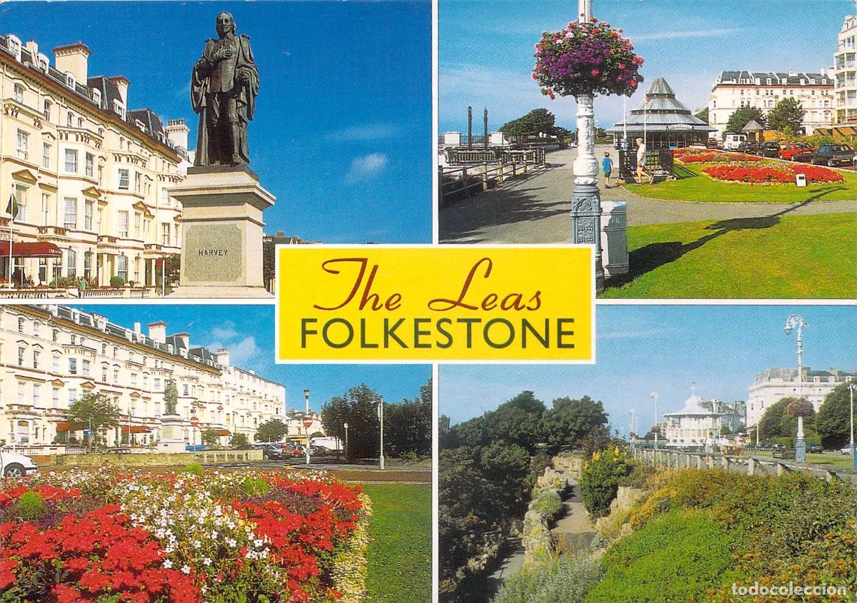 Postales: Postal de The Leas y vistas de Folkestone en Kent, Inglaterra