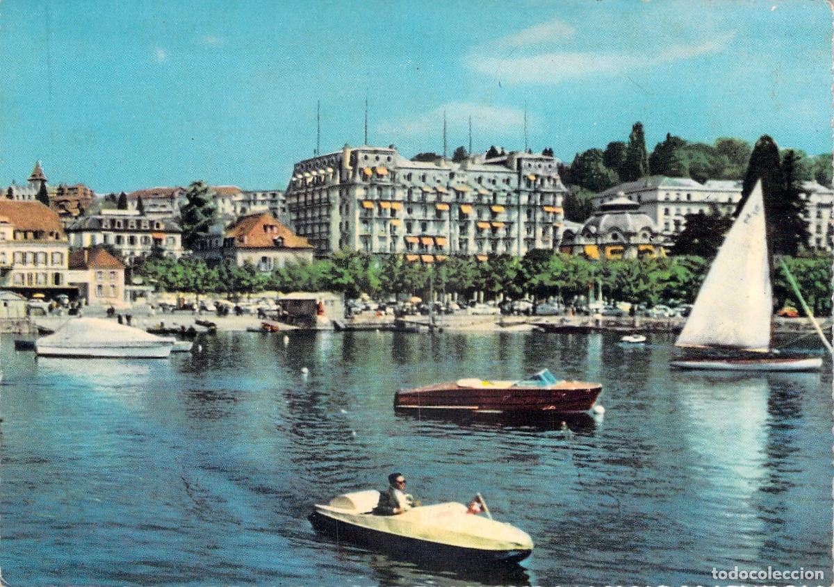 Postales: Postal de Lausana Suiza Puerto de Ouchy