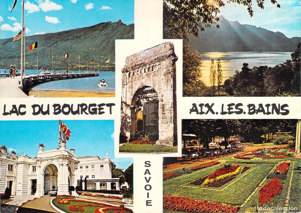 Postales: Postal de Aix-les-Bains Lac du Bourget Savoie Francia