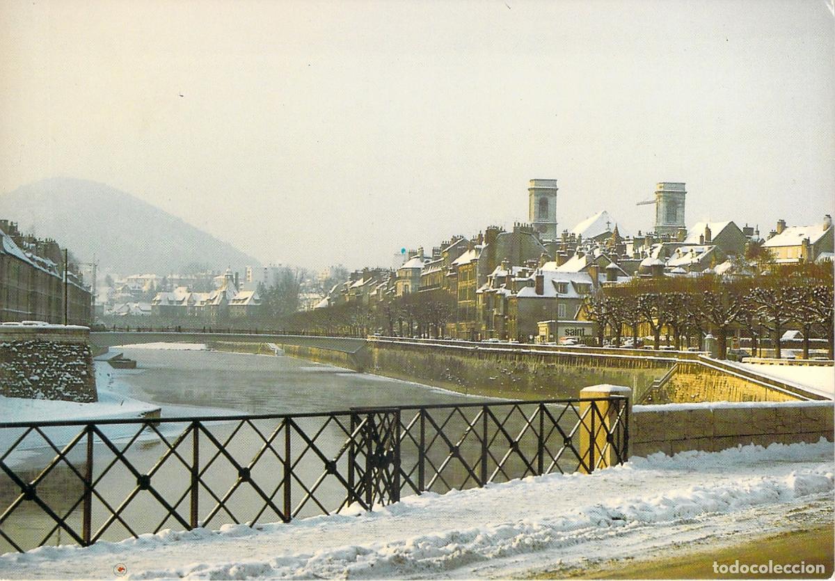 Postales: Postal de Besan&ccedil;on bajo la nieve en la regi&oacute;n de Franche-Comt&eacute;
