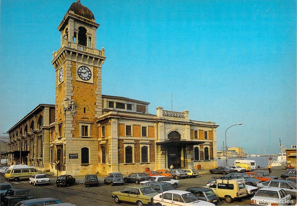 Postales: Postal de la Pescheria Centrale y el Acuario en Trieste, Italia