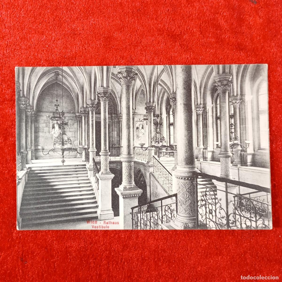 Postales: POSTAL - WIEN - RATHAUS - VESTIBULE - 1900 - 574 - RAR&Iacute;SIMA / 2365