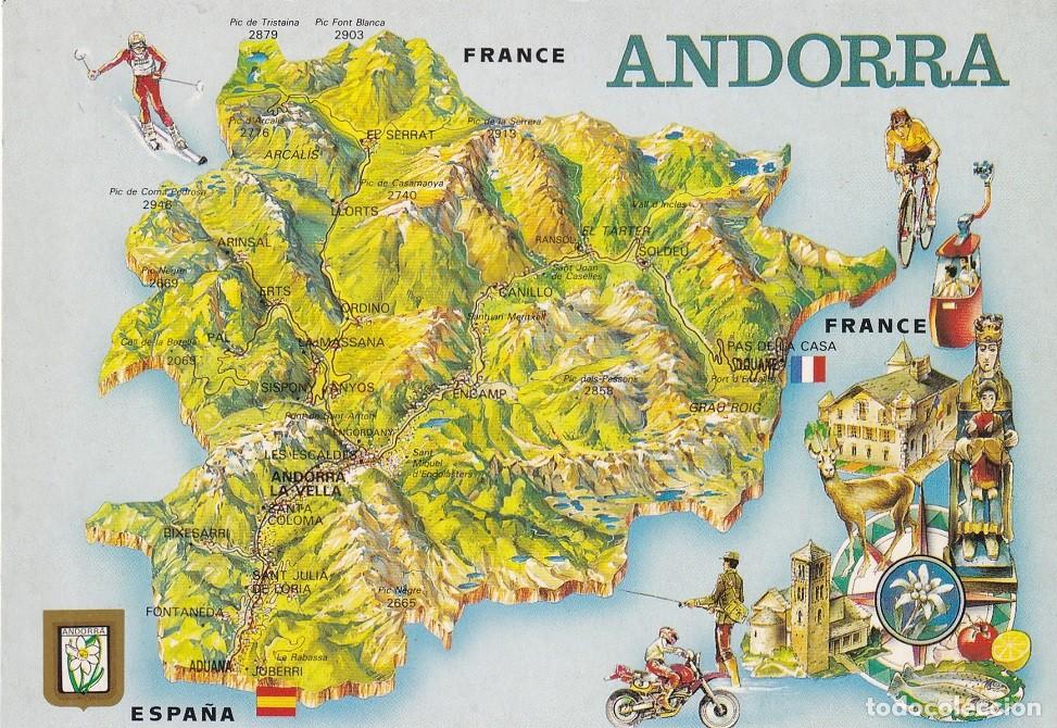 Cartes Postales: N&ordm; 751 Andorra - Escudo de Oro / Mapa