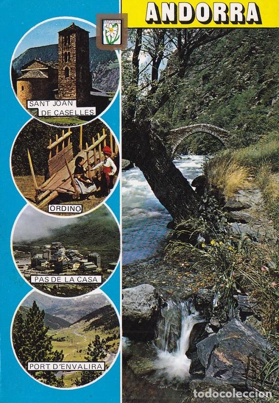 Cartes Postales: N&ordm; 360 Valls d'Andorra - Pont de Sant Antoni - Diferents aspectes / Escudo de oro