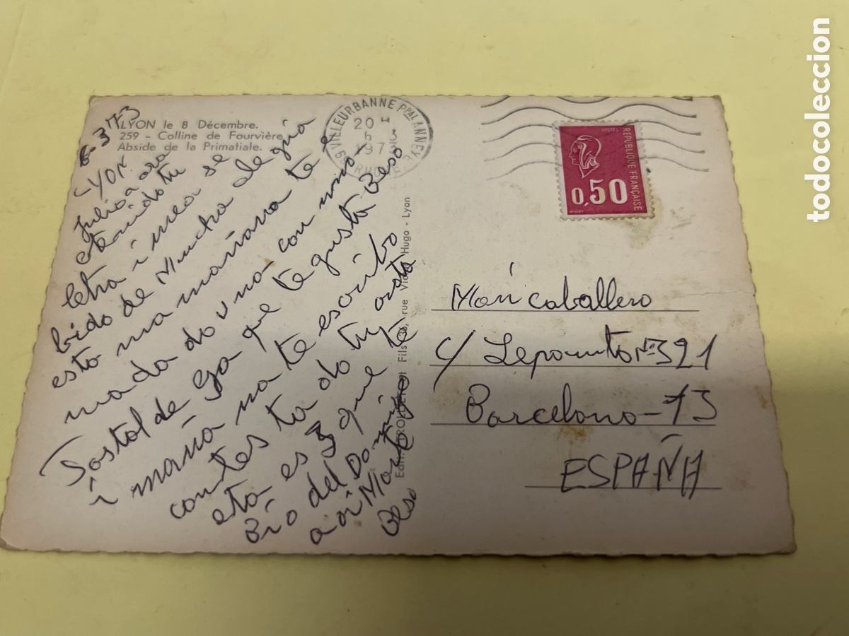 Postales: T1/E2/174. TARJETA POSTAL - LYON - Foto 2