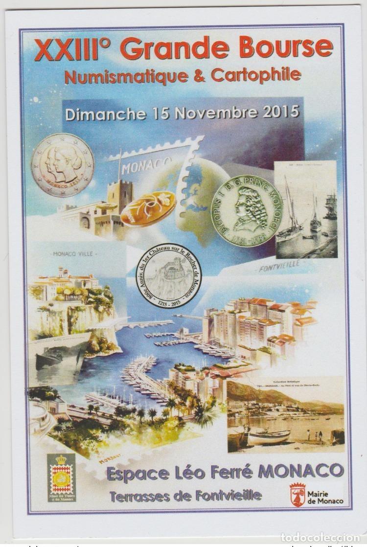 Postales: M&oacute;naco 15 de noviembre 2015 Bolsa Numism&aacute;tica Cart&oacute;filos L&eacute;o Gerr&eacute; T. Mordant