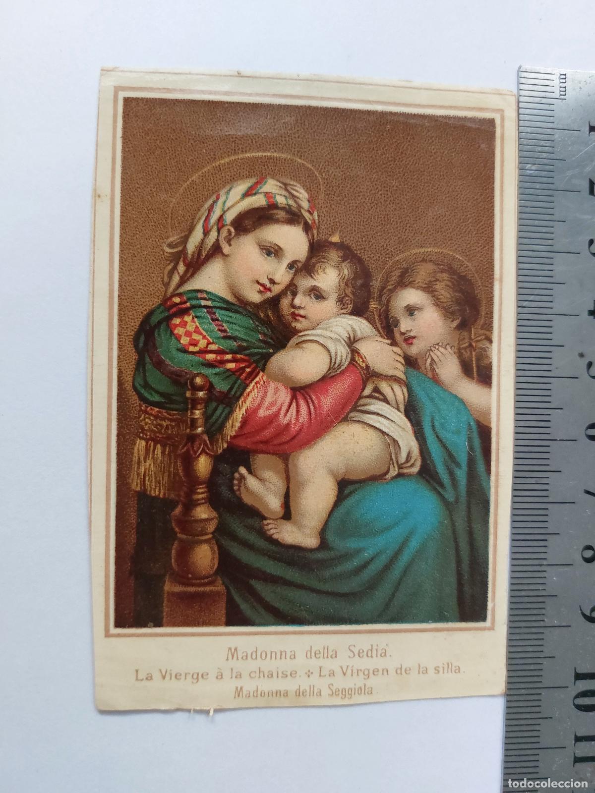 Postales: Estampa de la Virgen de la Silla, Arte Religioso de Rafael