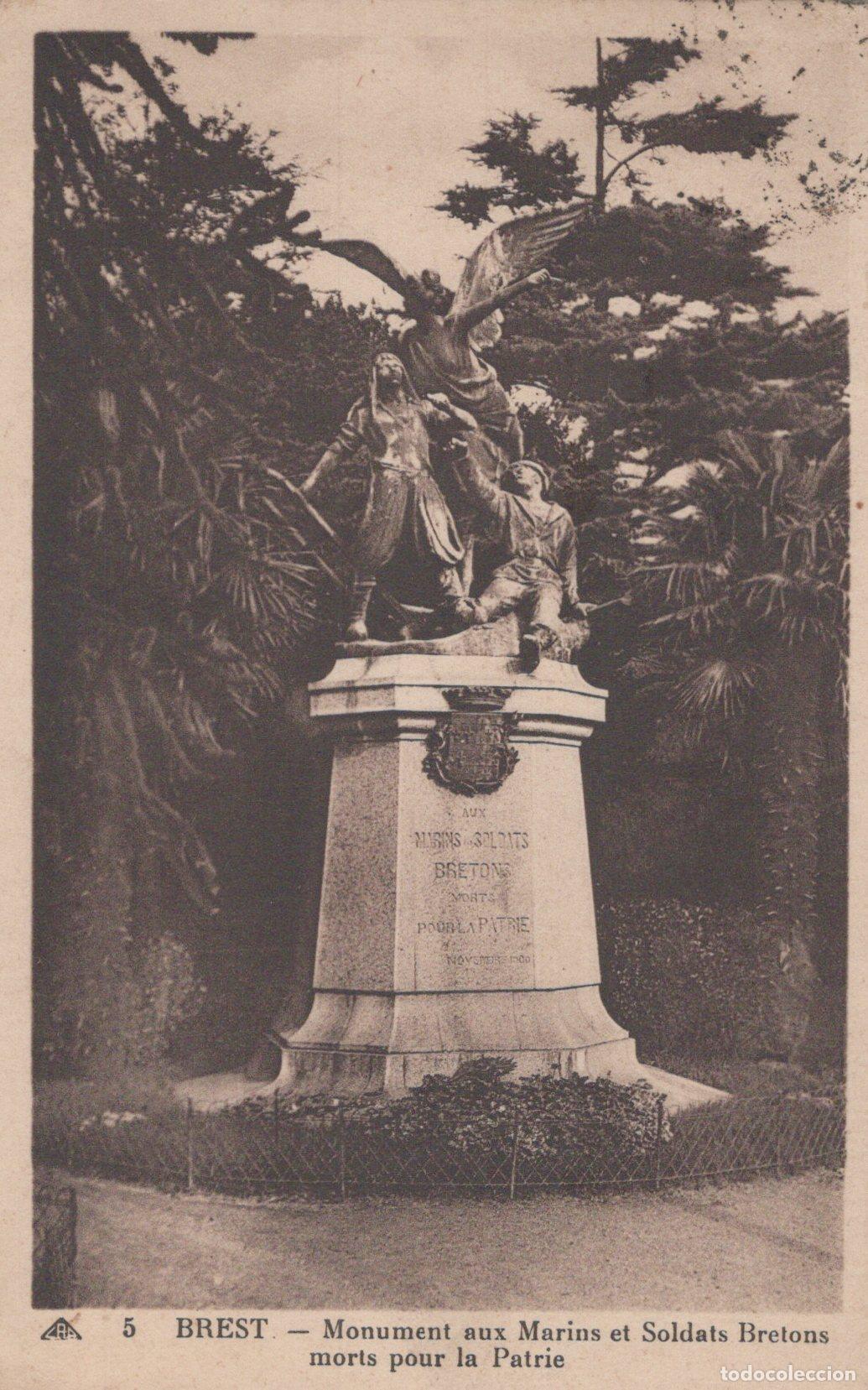 Postales: France Brest Bretagne Monument Aux Marins et Soldats Bretons Grande *YAA024