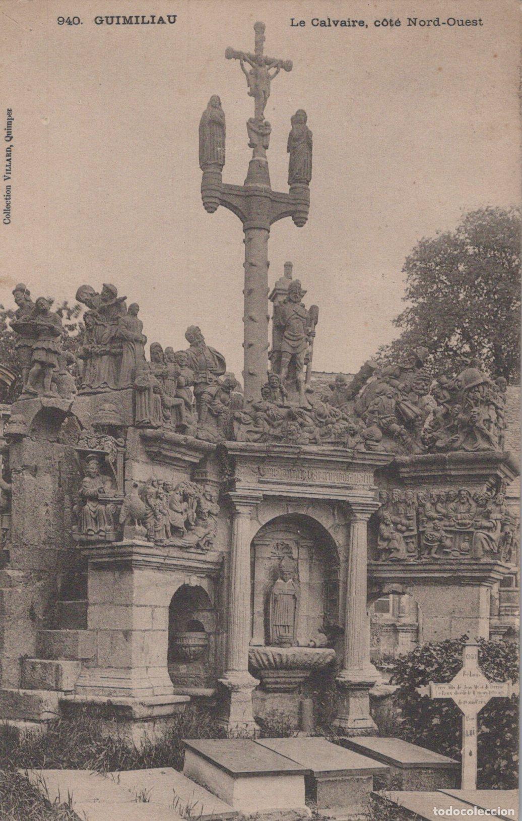 Postales: France Guimiliau Bretagne Calvaire Sculpt&eacute; Monumental Nord Ouest Art *YAA033