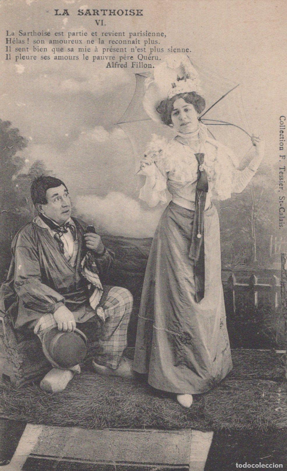 Postkarten: France Saint Calais Sc&egrave;ne la Sarthoise F Tessier Artistes R&eacute;tro Unposted *YAA064