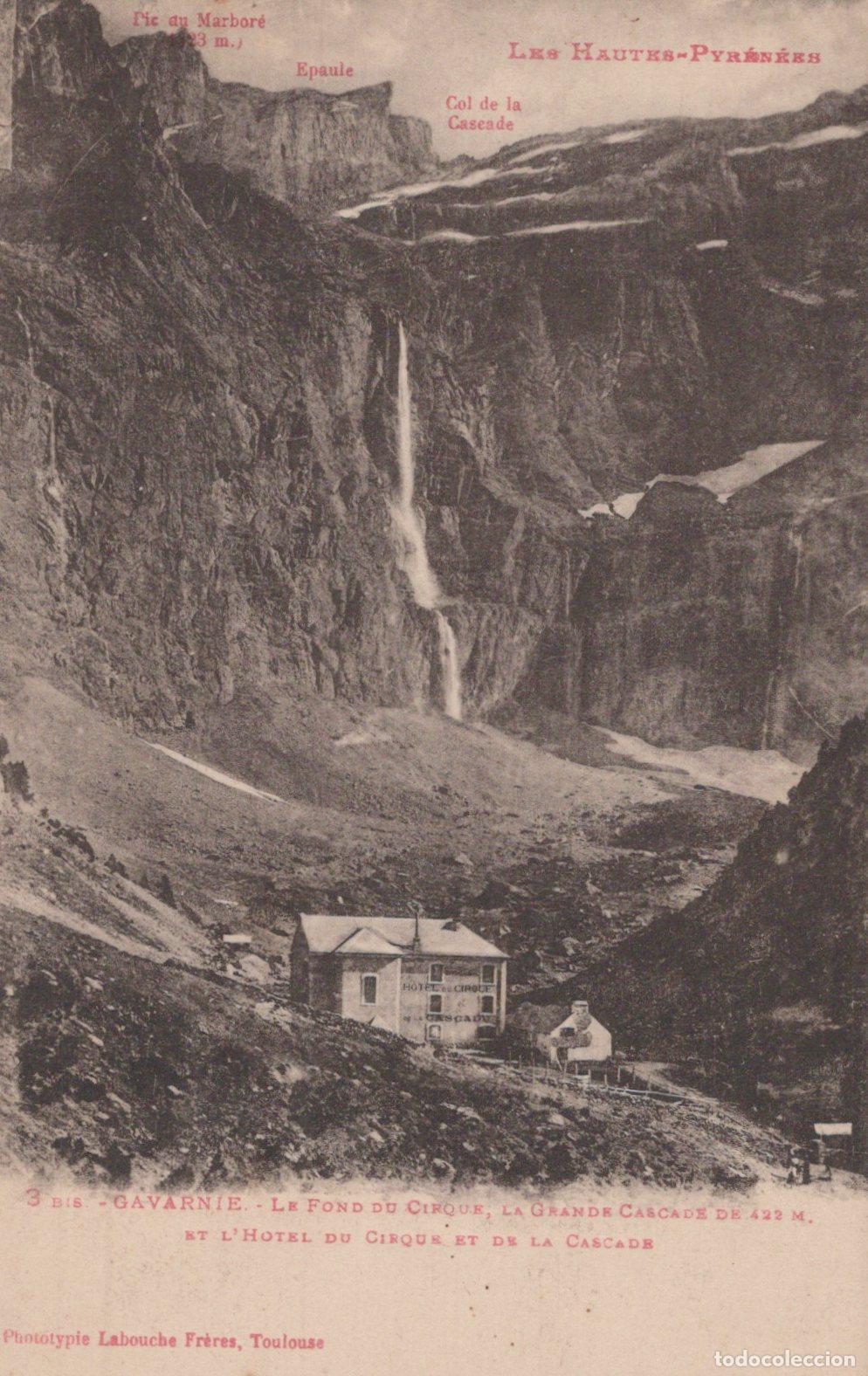 Postkarten: France Gavarnie Cirque Grande Cascade et H&ocirc;tel Circul&eacute; *YAA073