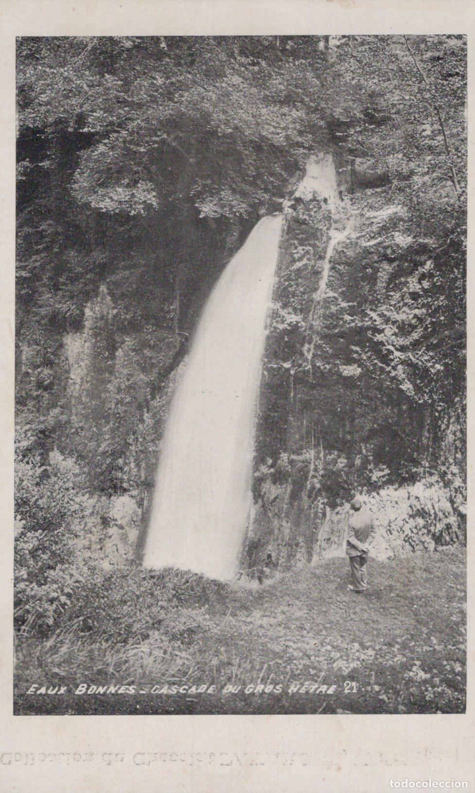 Postkarten: France Eaux Bonnes Cascade du Gros H&ecirc;tre Chute D Eau Nature Unposted *YAA092