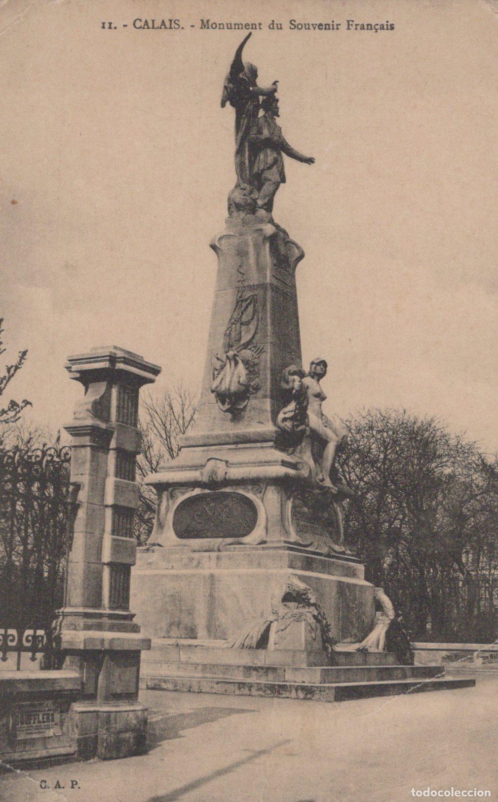 Postkarten: France Calais Hauts de Monument du Souvenir Fran&ccedil;ais Unposted *YAA084