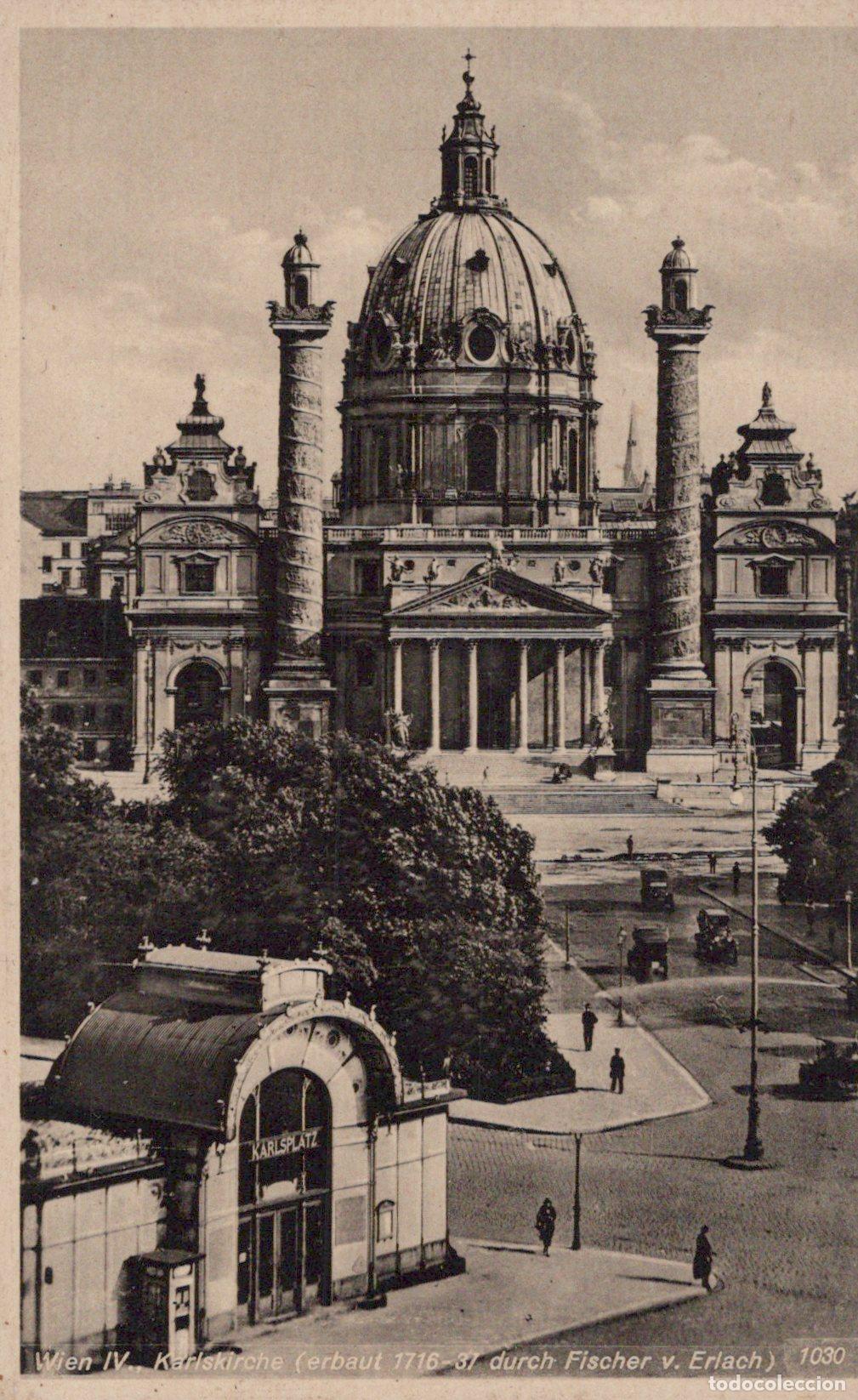 Postkarten: &Ouml;sterreich Wien Karlskirche Barockarchitektur U Bahn Karlsplatz Unposted *YAA085