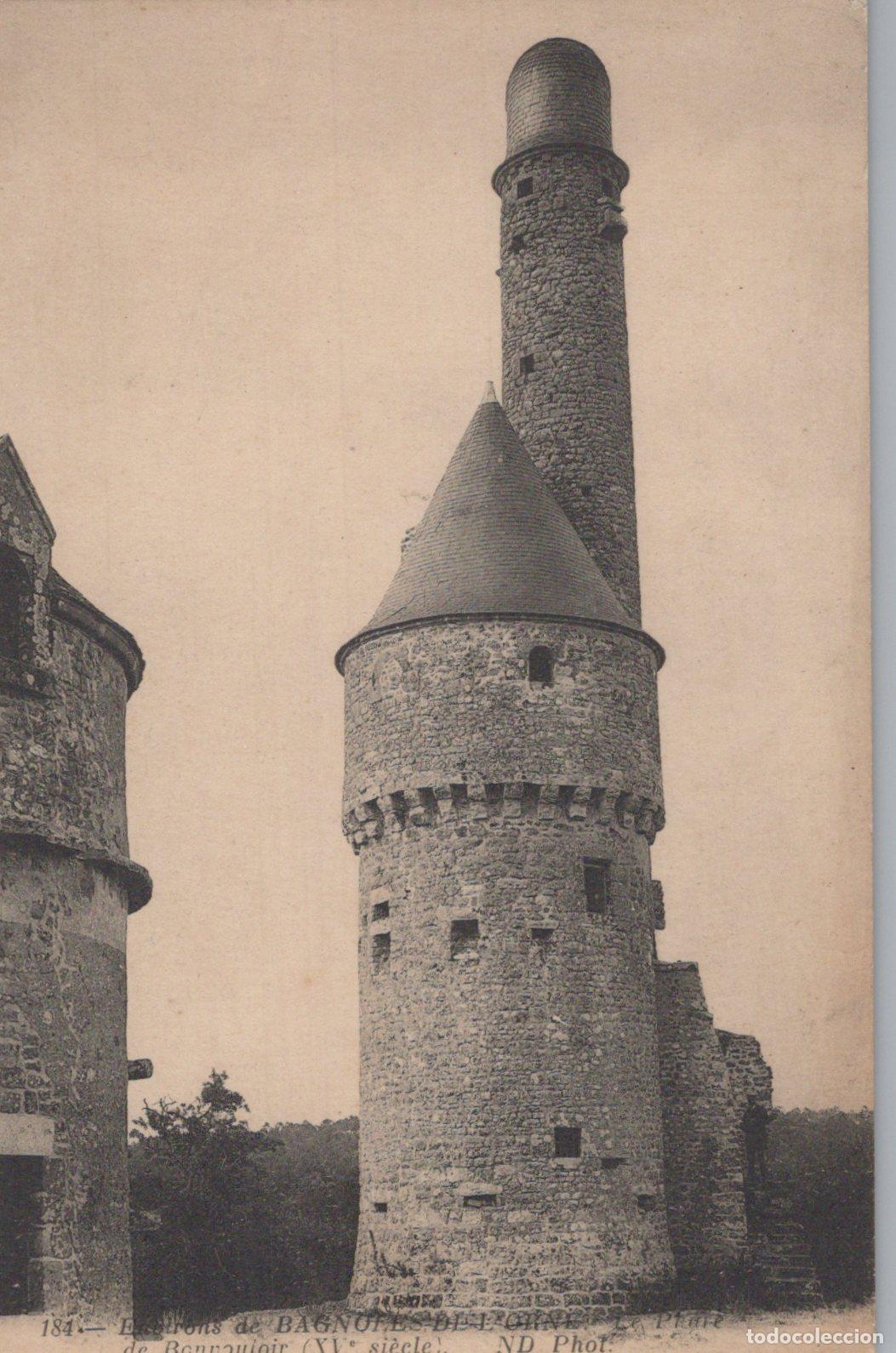 Postkarten: France Ligni&egrave;res Org&egrave;res Ch&acirc;teau Bonvouloir Tour Plate Xve Unposted *YAA090