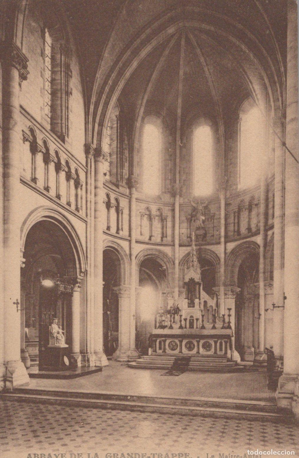 Postkarten: France Soligny la Trappe Normandie Abbaye Ma&icirc;tre Autel Unposted *YAA098