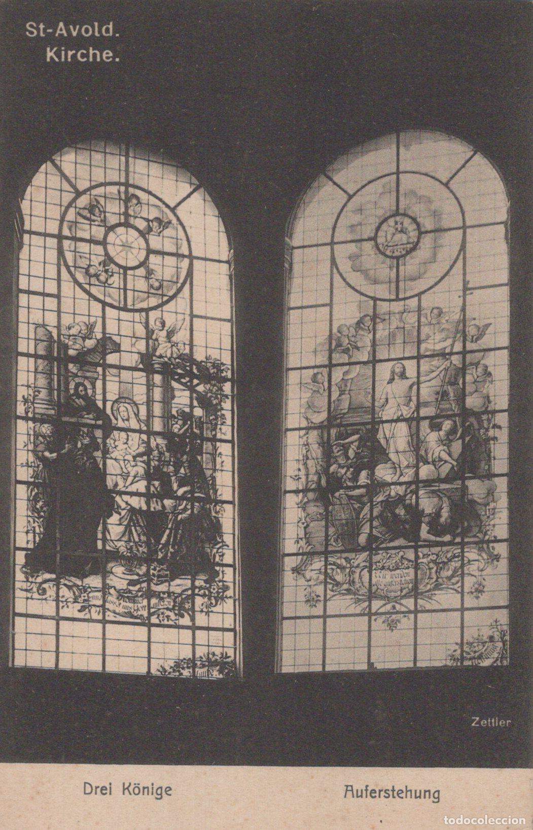 Postais: France St Avold Vitraux &Eacute;glise Rois Mages R&eacute;surrection Art Religieux *YAA132
